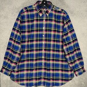 NWT Polo Ralph Lauren Shirt Men's 4XLT Tall Blue Red Check Oxford OCBD Button Up